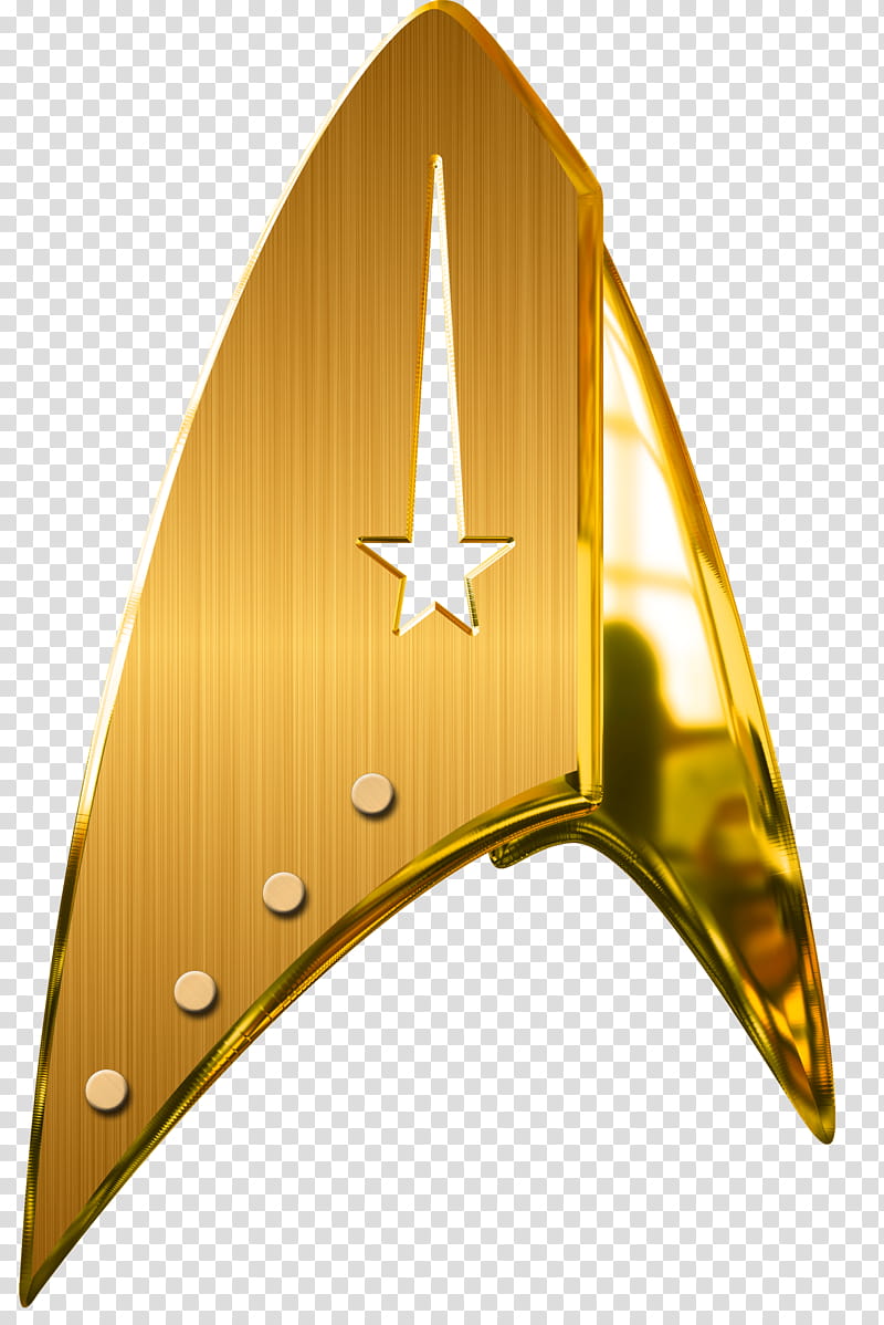 Star Trek Discovery badge command, gold-colored frame transparent background PNG clipart