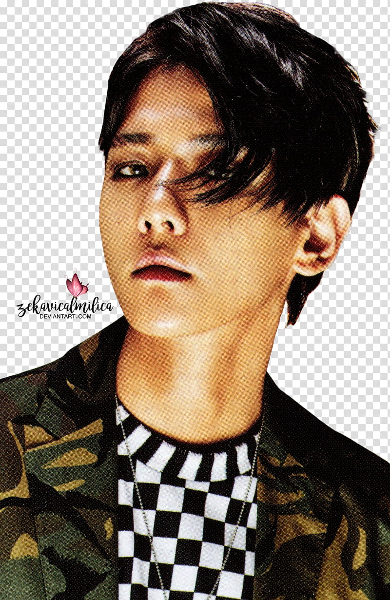 EXO Baekhyun The Power Of Music, man wearing multicolored camouflage suit jacket transparent background PNG clipart