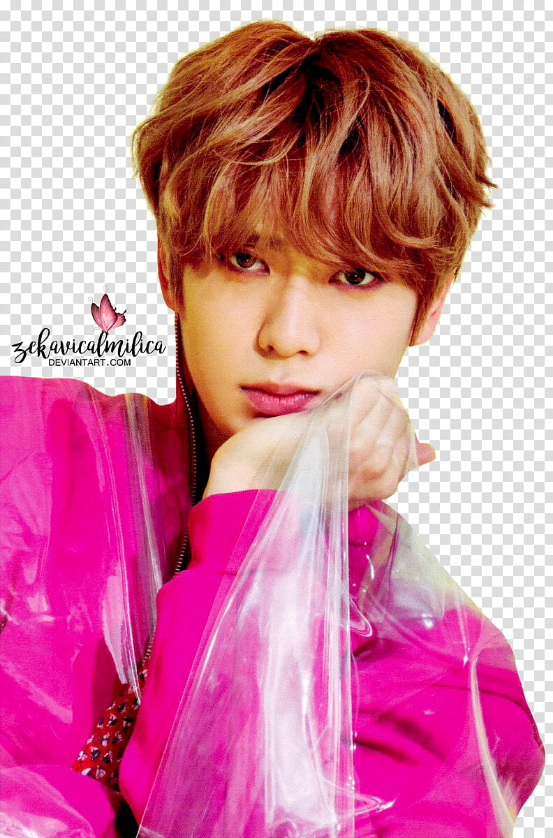NCT  Jaehyun Cherry Bomb, man wearing pink top transparent background PNG clipart