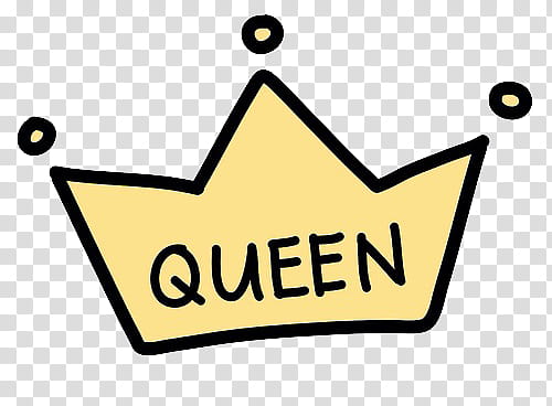 yellow and black Queen-printed crown art transparent background PNG clipart
