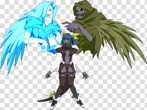 Robo-Dizzy , three anime characters transparent background PNG clipart