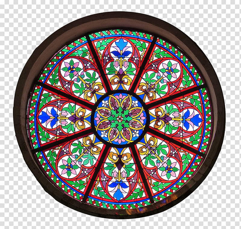 glass and wood, multicolored Tiffany window transparent background PNG clipart
