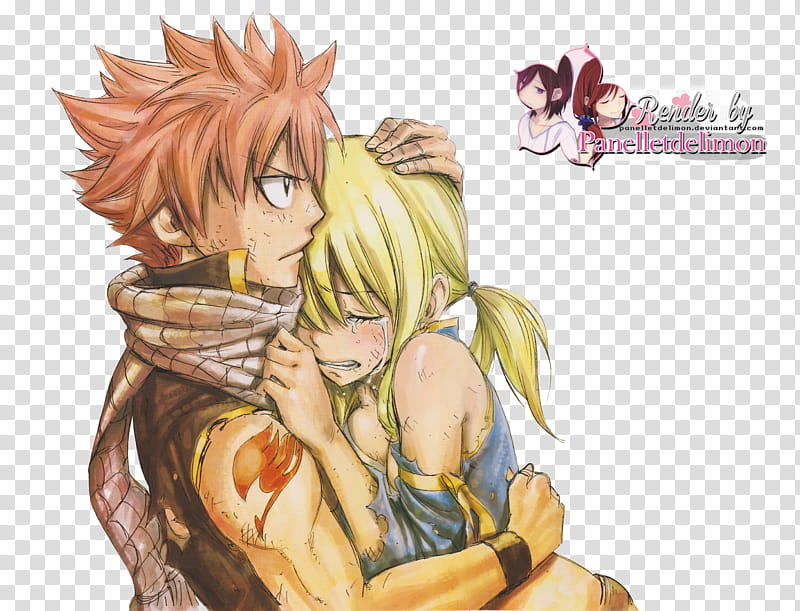 Render Fairy Tail Natsu and Lucy transparent background PNG clipart