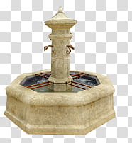 SHARE S  Watchers s, brown concrete water fountain transparent background PNG clipart