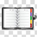 Oxygen Refit, evolution-addressbook, white spring notebook transparent background PNG clipart