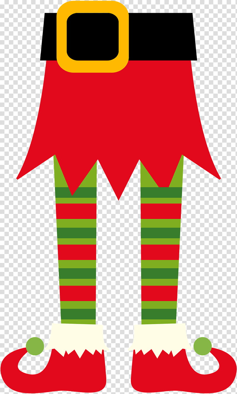 Christmas Elf, Christmas Day, Santa Claus, Leg, Silhouette, Green transparent background PNG clipart