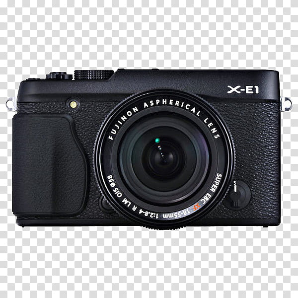 , black Fujifilm X-E camera transparent background PNG clipart