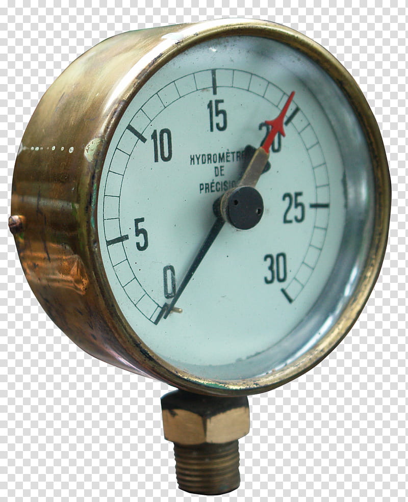 Hydrometer, brass-colored framed gauge ] transparent background PNG clipart