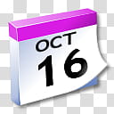 WinXP ICal, oct.  calendar transparent background PNG clipart