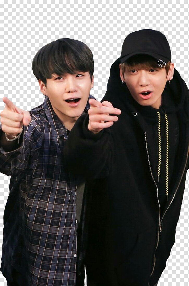 Kookga BTS, Suga and Jungkook from BTS transparent background PNG clipart