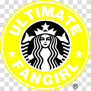 Starbucks Logos s, yellow and black Ultimate Fangirl Starbucks logo transparent background PNG clipart