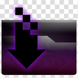 Black Pearl Dock Icons Set, BP Folder Torrents Violet transparent background PNG clipart
