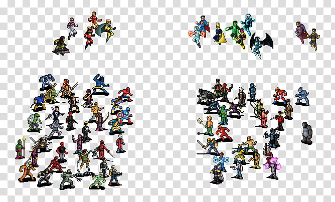 Marvel vs DC, the epic battle (Fire emblem style) transparent background PNG clipart