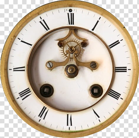Clock Face, brown wall clock transparent background PNG clipart
