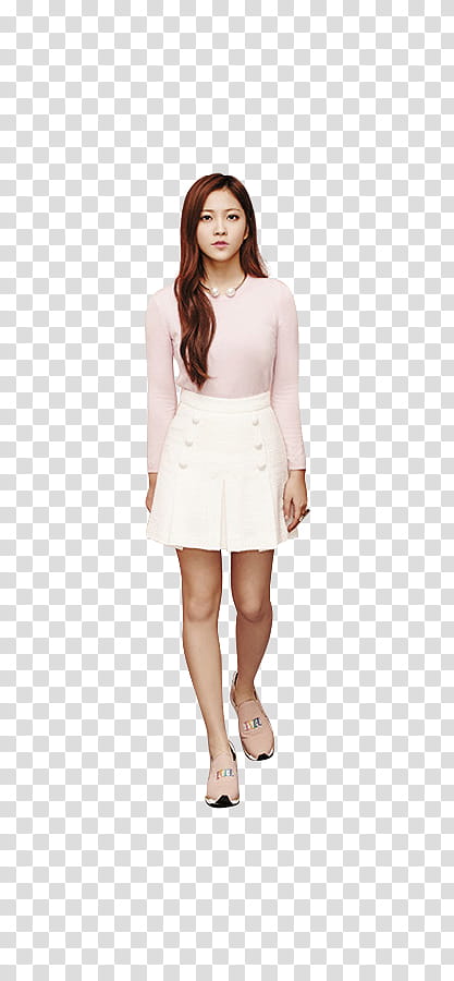 Red Velvet Black Martine Sitbon P PART, woman wearing white skirt transparent background PNG clipart