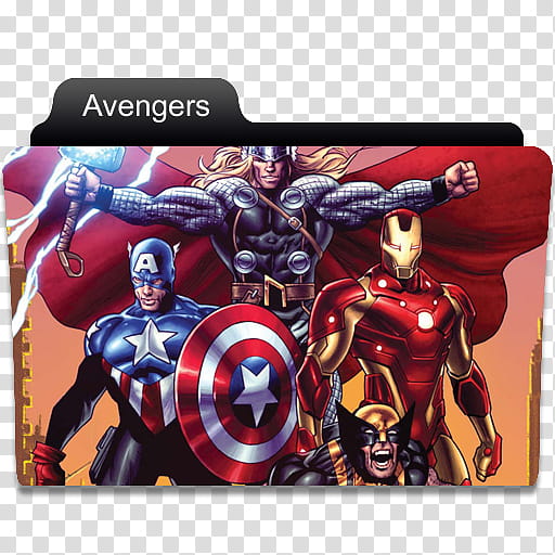 Marvel Comics Folder , Avengers Heroes transparent background PNG clipart