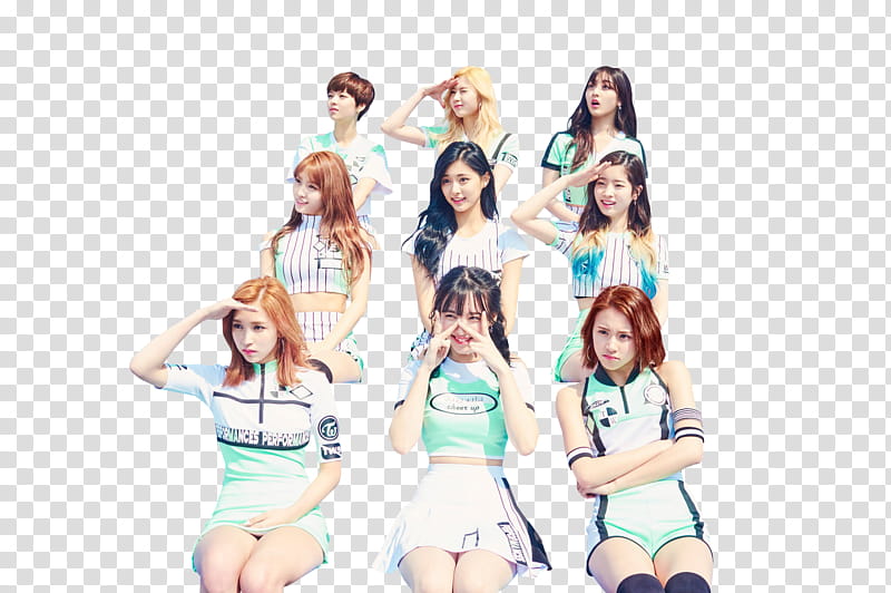 Twice , group of Korean girl band transparent background PNG clipart