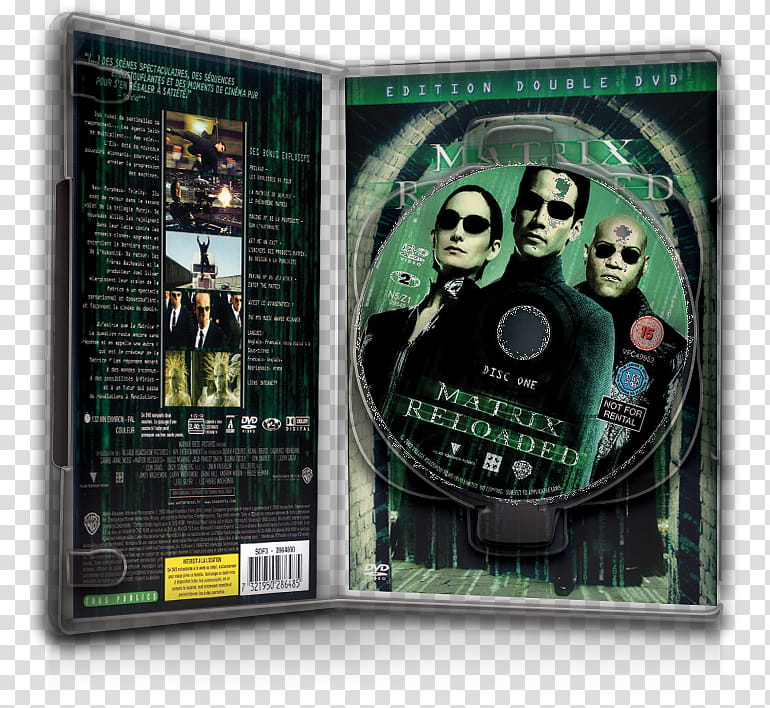 DvD Case Icon Special , The Matrix Reloaded DvD Case Open transparent background PNG clipart