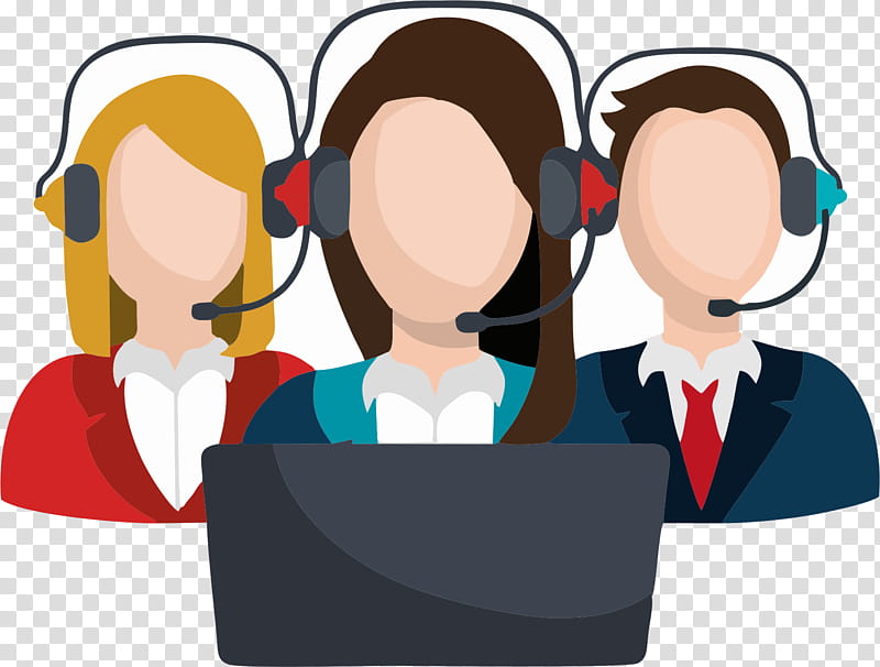 call center agent cartoon