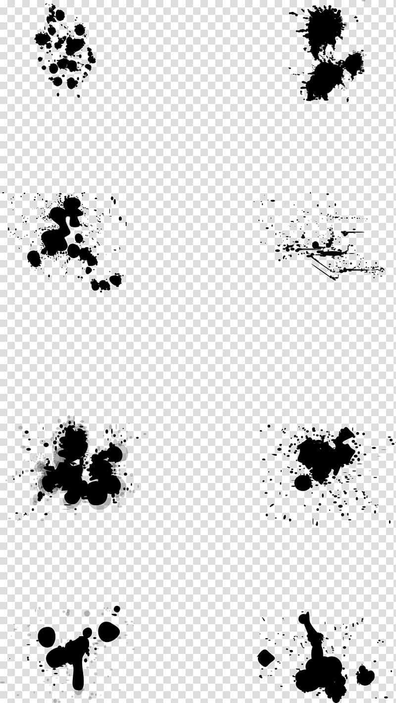 Splatter Resource Page, black spots illustration transparent background PNG clipart