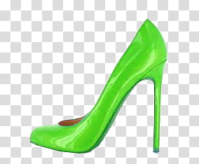 Shoes, unpaired green leather stiletto pump transparent background PNG clipart