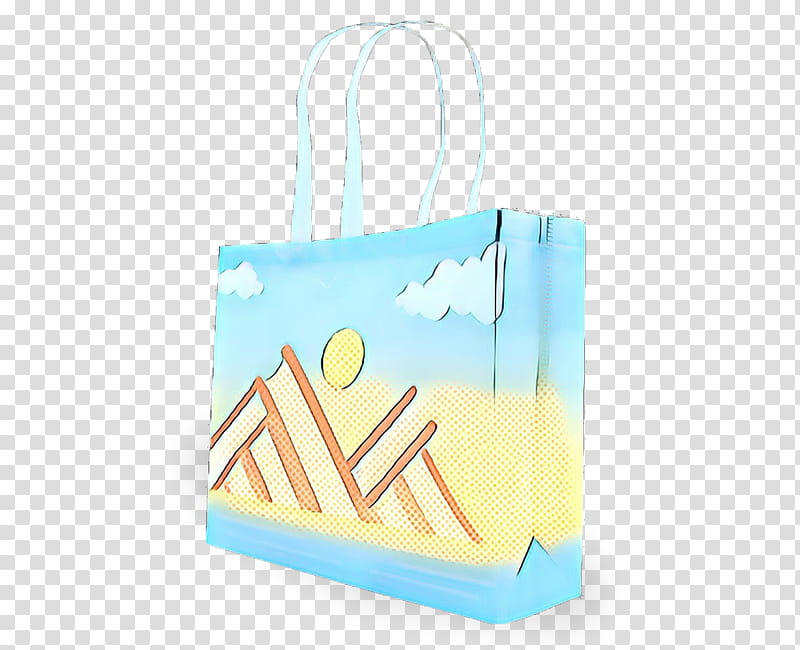 Shopping bag, Pop Art, Retro, Vintage, Turquoise, Handbag, Aqua, Tote Bag transparent background PNG clipart