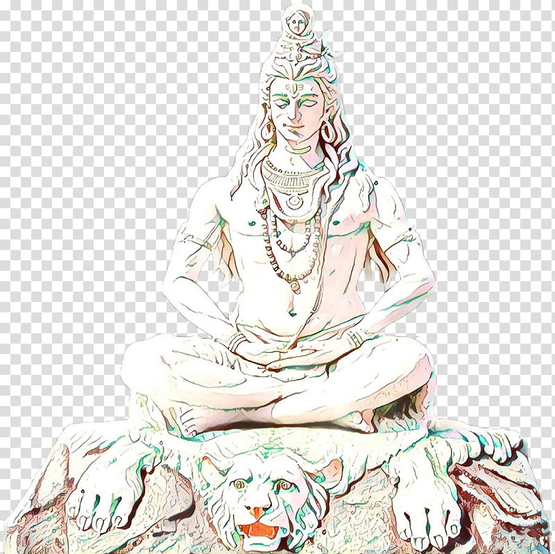 statue meditation guru monument sitting, Cartoon, Sculpture transparent background PNG clipart
