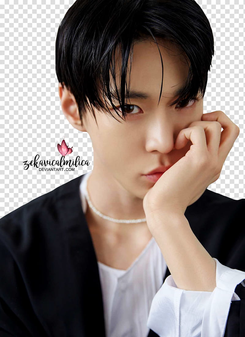 NCT Jaehyun Doyoung Johnny ARENA, man covering his mouth transparent background PNG clipart