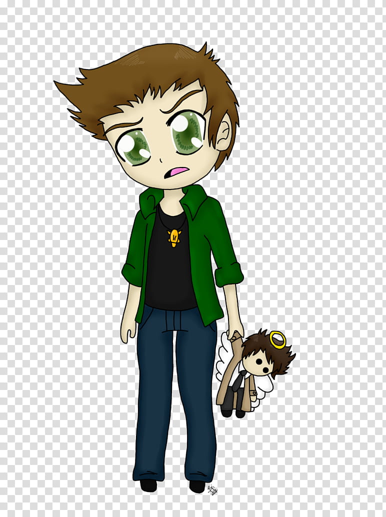 Dean and Cas doll transparent background PNG clipart