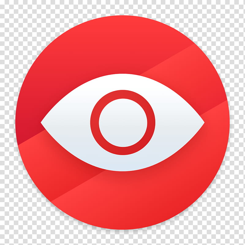 Clay OS  A macOS Icon, PDF Expert, white and red eye logo transparent background PNG clipart
