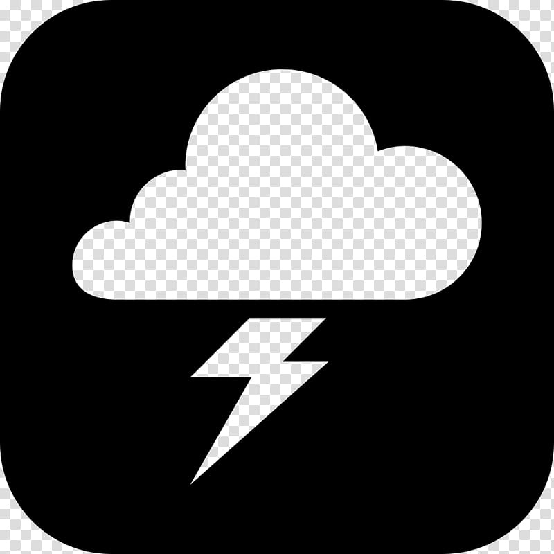 Rain Cloud, Lightning, Thunderstorm, Hail, Lightning Strike, Weather, Symbol, Black And White transparent background PNG clipart