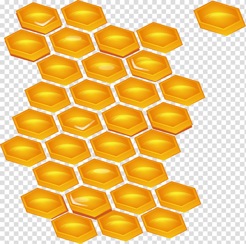 Honey, Honeycomb, Bee, Beehive, Yellow, Material, Metal transparent background PNG clipart