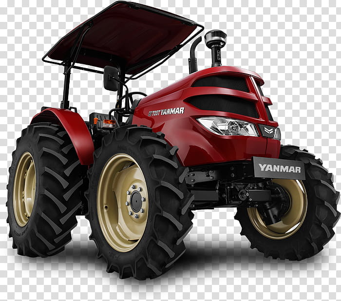 Tractor Land Vehicle, Yanmar, Farm Tractors, Agriculture, Motor Vehicle Tires, Excavator, Combine Harvester, Iseki transparent background PNG clipart