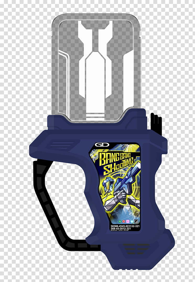 Kamen Rider Snipe Bang Bang Shooting Gashat, blue and gray cordless hand tool transparent background PNG clipart