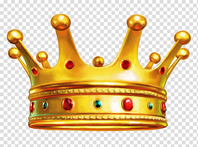 Crown, Yellow, Jewellery, Metal transparent background PNG clipart