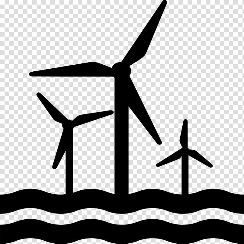 windmill black wind turbine wind font, Line, Wind Farm, Blackandwhite transparent background PNG clipart