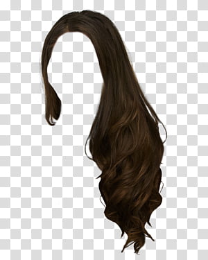 Brown wavy hair filter transparent background PNG clipart