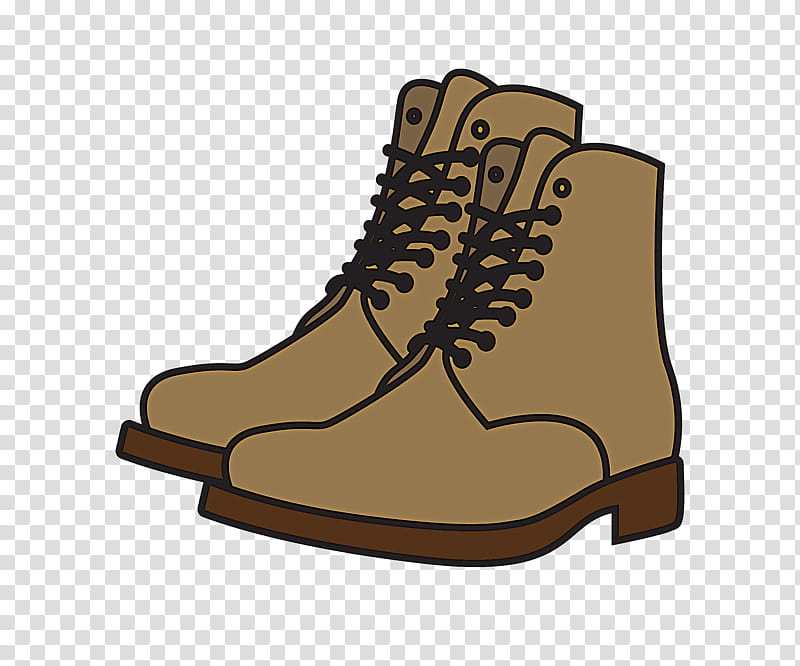 footwear boot shoe brown tan, Beige, Hiking Boot, Leather, Work Boots transparent background PNG clipart