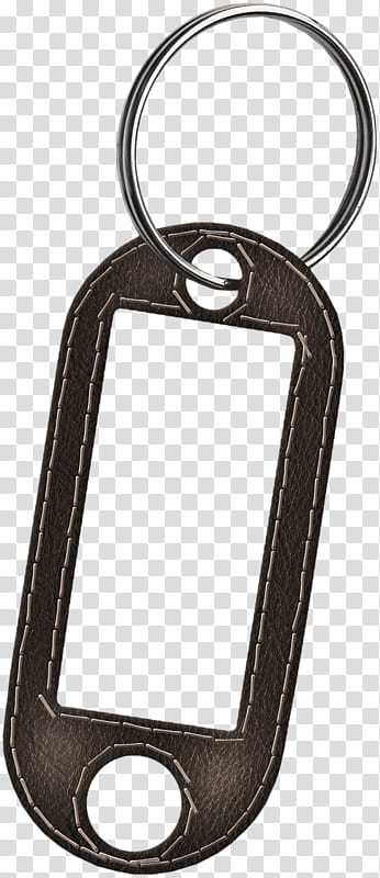 black leather keychain transparent background PNG clipart