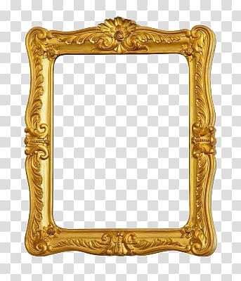 Golden Frames, gold frame transparent background PNG clipart