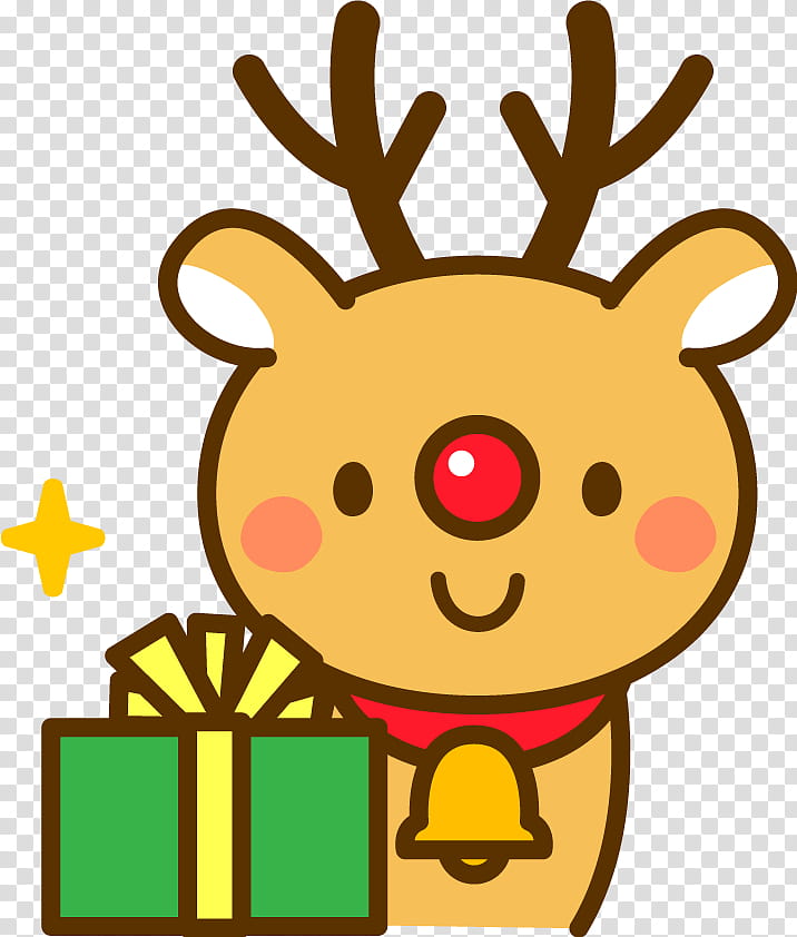 Cartoon Christmas Tree, Santa Claus, Reindeer, Christmas Day, Christmas Market, Gift, Cartoon, Yellow transparent background PNG clipart