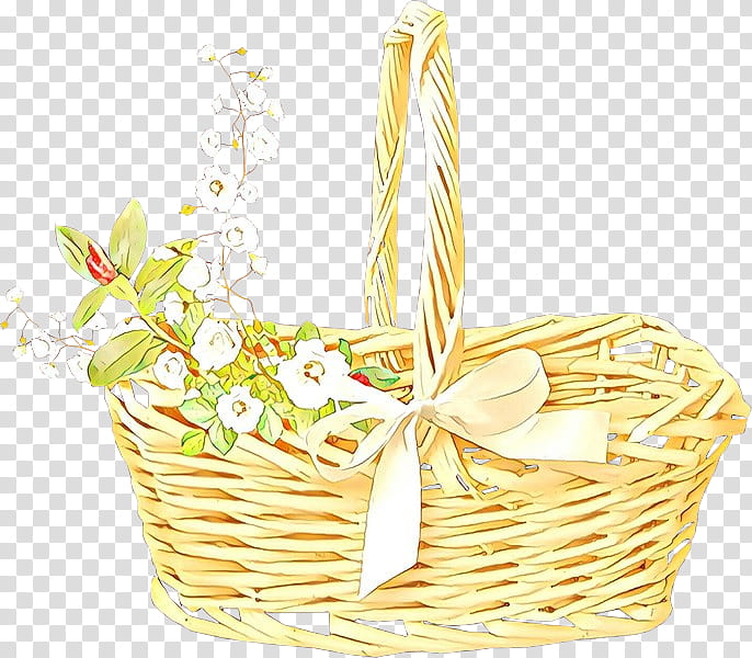 gift basket basket present flower girl basket hamper, Cartoon, Wicker, Mishloach Manot, Picnic Basket, Wedding Ceremony Supply, Home Accessories transparent background PNG clipart