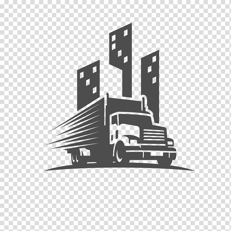 graphy Logo, Car, Truck, Transport, Logistics, Semitrailer Truck, Vehicle, Blackandwhite transparent background PNG clipart