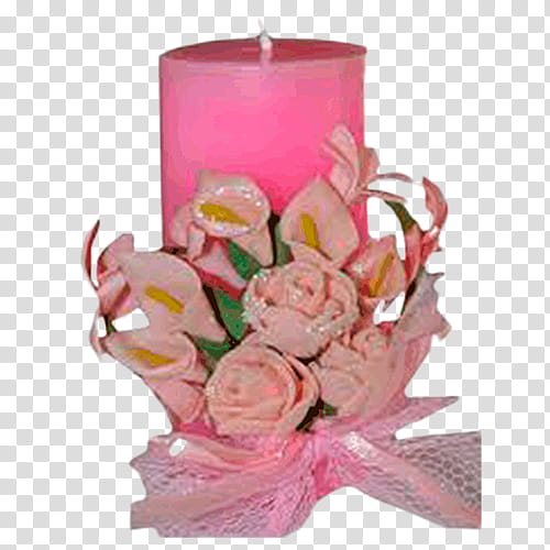 Velas Estilo Vintage, pink pillar candle transparent background PNG clipart