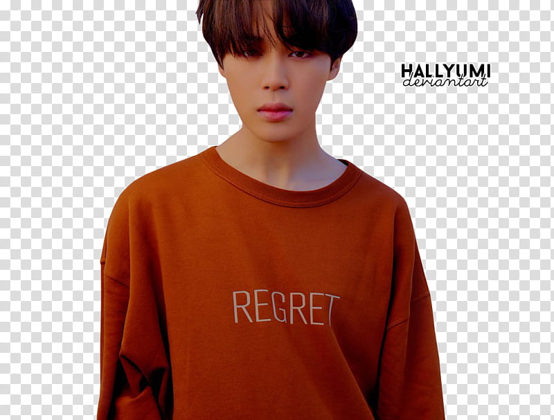 BTS Love Yourself Tear Y version, man in red regret-printed sweatshirt transparent background PNG clipart