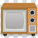 Old TV Icon PSD template, Old TV px transparent background PNG clipart