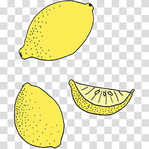 Yellow , three lemons transparent background PNG clipart