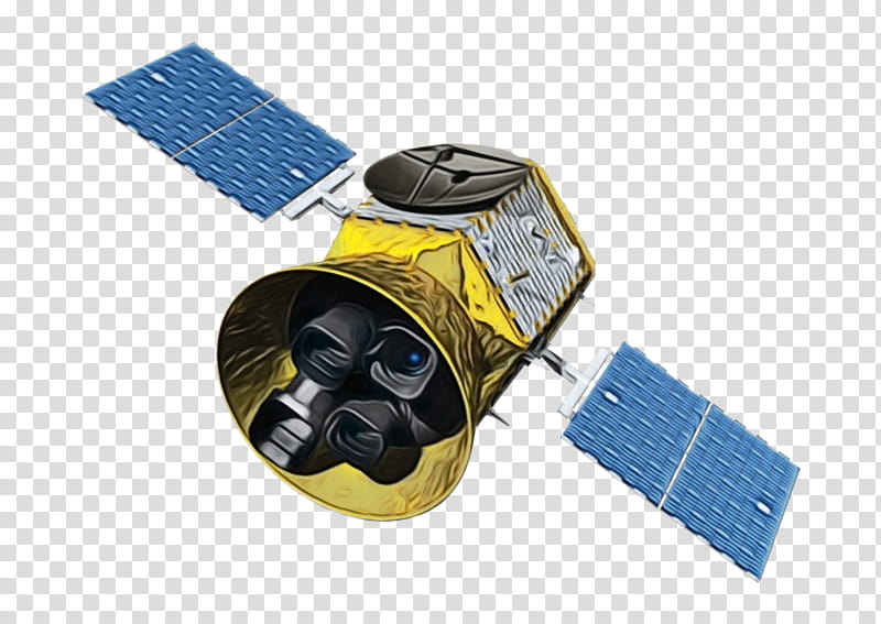 satellite technology space solar energy spacecraft, Watercolor, Paint, Wet Ink transparent background PNG clipart