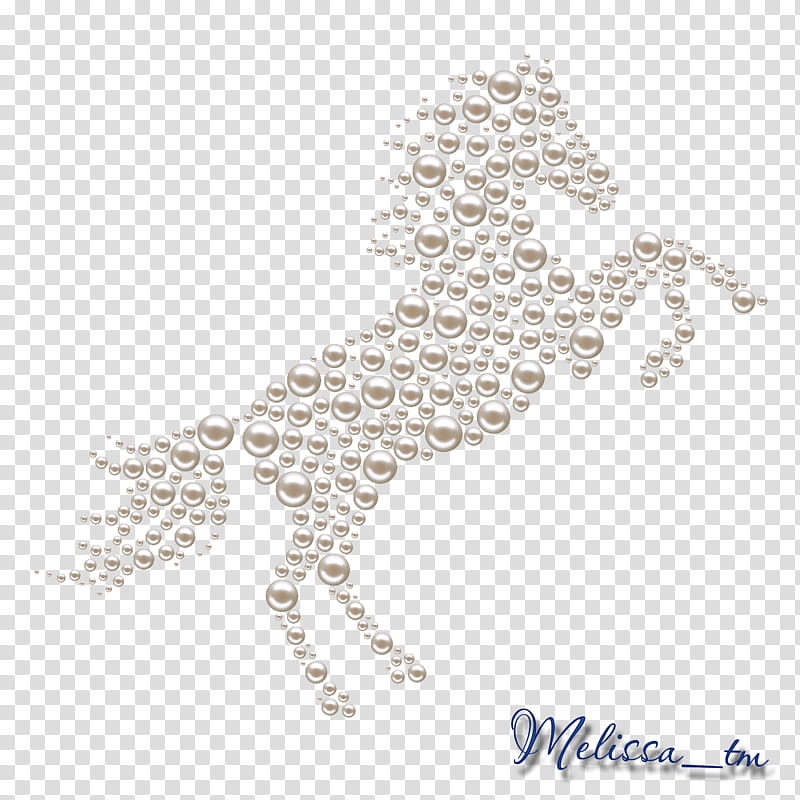 A horse from pearls, white horse illustration transparent background ...