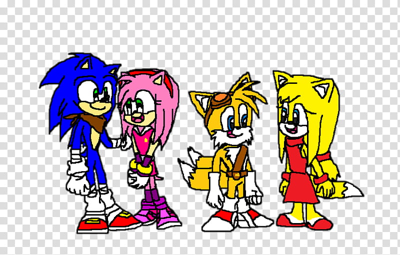 SONIC BOOM Sonic and Amy and Tails and Zooey transparent background PNG clipart